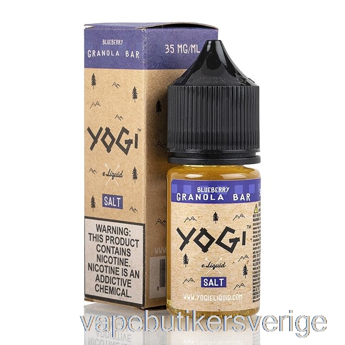 Vape Sverige Blåbär Granola Bar - Yogi Salter E-vätska - 30ml 35mg